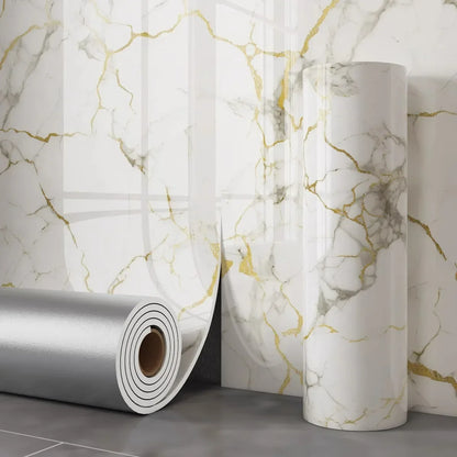 Luxury Marble‑Look Thick Foam Wallpaper — Self‑Adhesive, Waterproof, Peel‑and‑Stick Wall Panels for Stylish & Creative Home Decor Makeovers