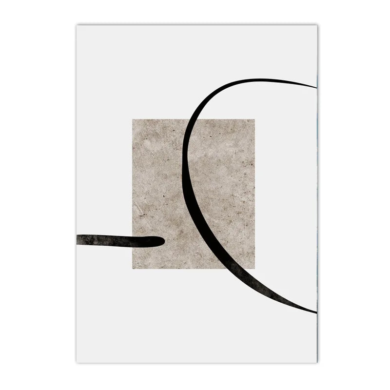 Minimalist Abstract Posters – Beige and Black Line Canvas Prints Nordic Wall Art for Bedroom, Living Room & Modern Home Decoration