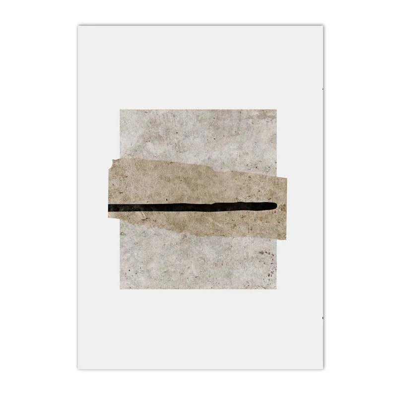 Minimalist Abstract Posters – Beige and Black Line Canvas Prints Nordic Wall Art for Bedroom, Living Room & Modern Home Decoration