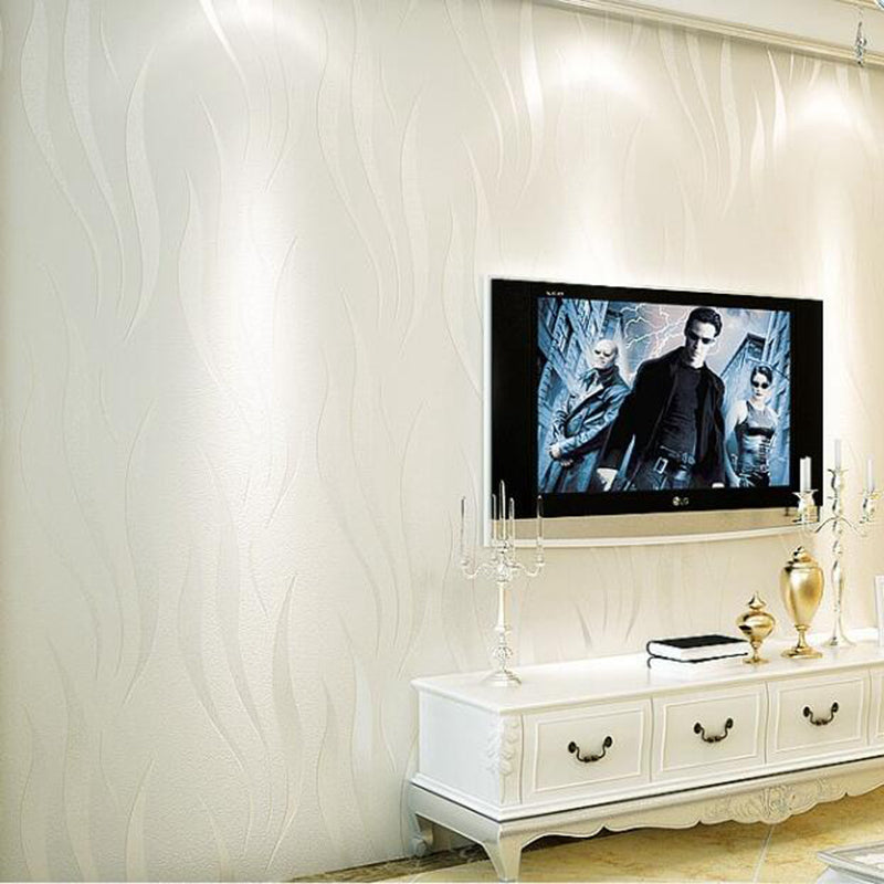 Modern Embossed 3D Abstract Curves Wallpaper For Living Room Bedroom Contemporary Home Decor Wavy Stripes Wallpaper