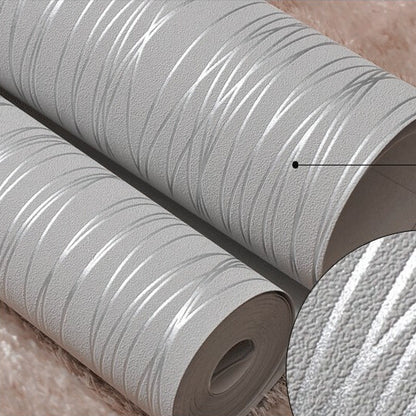 Modern Luxury Silver Striped Grey Wallpaper Textured Embossed Metallic Striped On Plain Grey Background Modern Home Decor