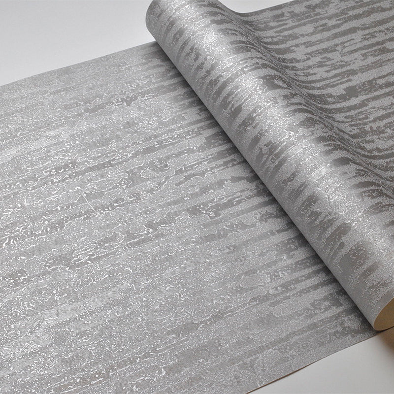 Modern Metallic Gray Silver Wallpaper Luxury Embossed Pattern Wall Covering For Living Room Dining Room Contemporary Home Decor Vinyl Wallpaper
