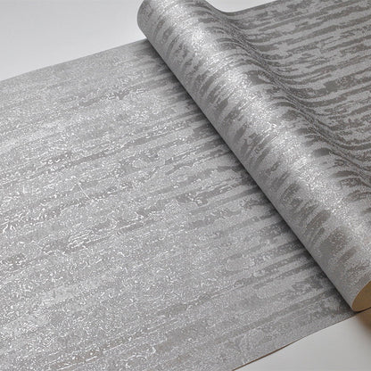 Modern Metallic Gray Silver Wallpaper Luxury Embossed Pattern Wall Covering For Living Room Dining Room Contemporary Home Decor Vinyl Wallpaper