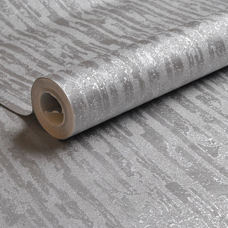 Modern Metallic Gray Silver Wallpaper Luxury Embossed Pattern Wall Covering For Living Room Dining Room Contemporary Home Decor Vinyl Wallpaper