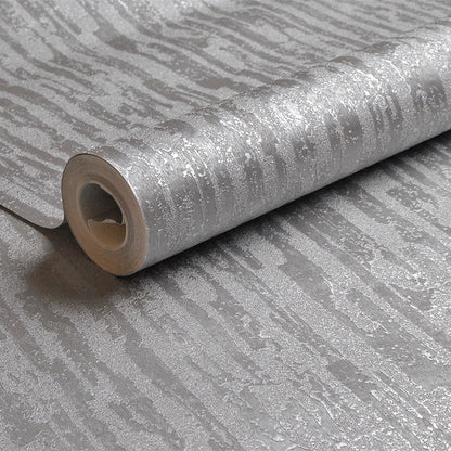 Modern Metallic Gray Silver Wallpaper Luxury Embossed Pattern Wall Covering For Living Room Dining Room Contemporary Home Decor Vinyl Wallpaper