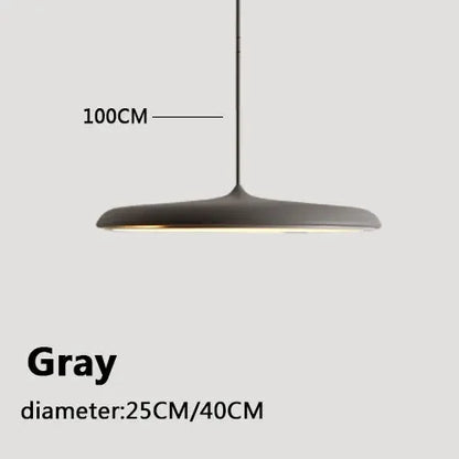 Modern Designer LED Disk Pendant Light – Minimalist Round UFO Style Hanging Lamp Fixture for Dining Table, Kitchen Island & Modern Home Decor