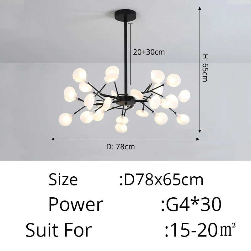 Modern Luxury Golden White LED Chandelier Ceiling Light Statement Piece - Sculptured Organic Branches Design With White Petal Lights 2026