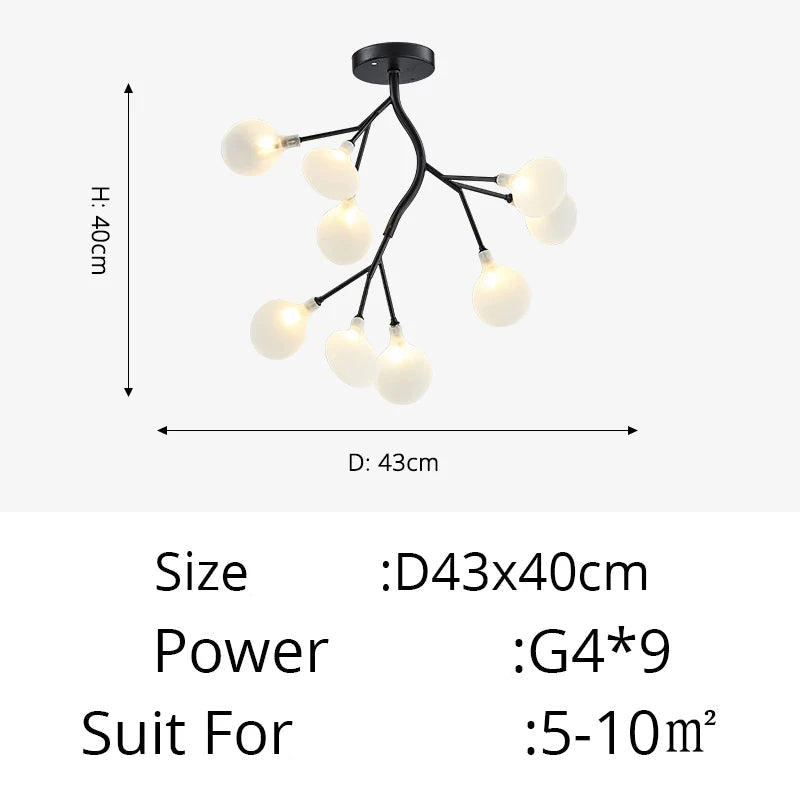 Modern Luxury Golden White LED Chandelier Ceiling Light Statement Piece - Sculptured Organic Branches Design With White Petal Lights 2026