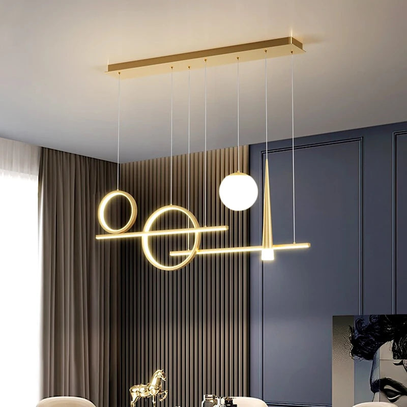Modern Nordic Chandelier Lighting Fixture – Luxury Pendant Lamp, LED Ceiling Light, Contemporary Hanging Indoor Lighting for Dining Room, Living Room & Home Décor