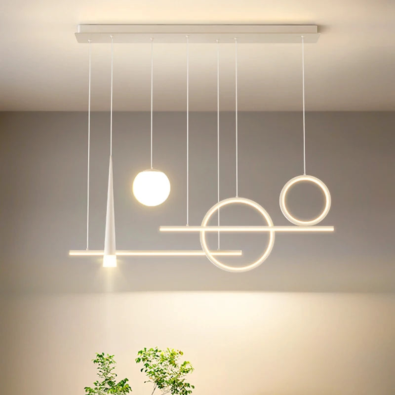 Modern Nordic Chandelier Lighting Fixture – Luxury Pendant Lamp, LED Ceiling Light, Contemporary Hanging Indoor Lighting for Dining Room, Living Room & Home Décor