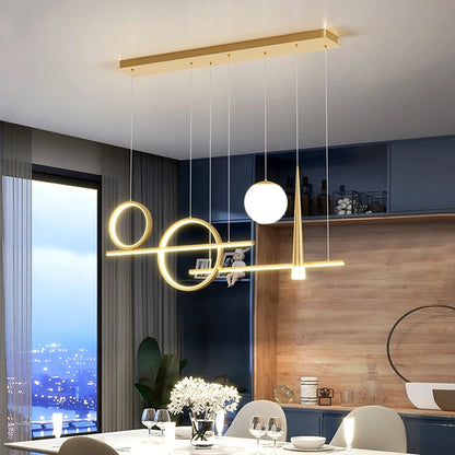 Modern Nordic Chandelier Lighting Fixture – Luxury Pendant Lamp, LED Ceiling Light, Contemporary Hanging Indoor Lighting for Dining Room, Living Room & Home Décor