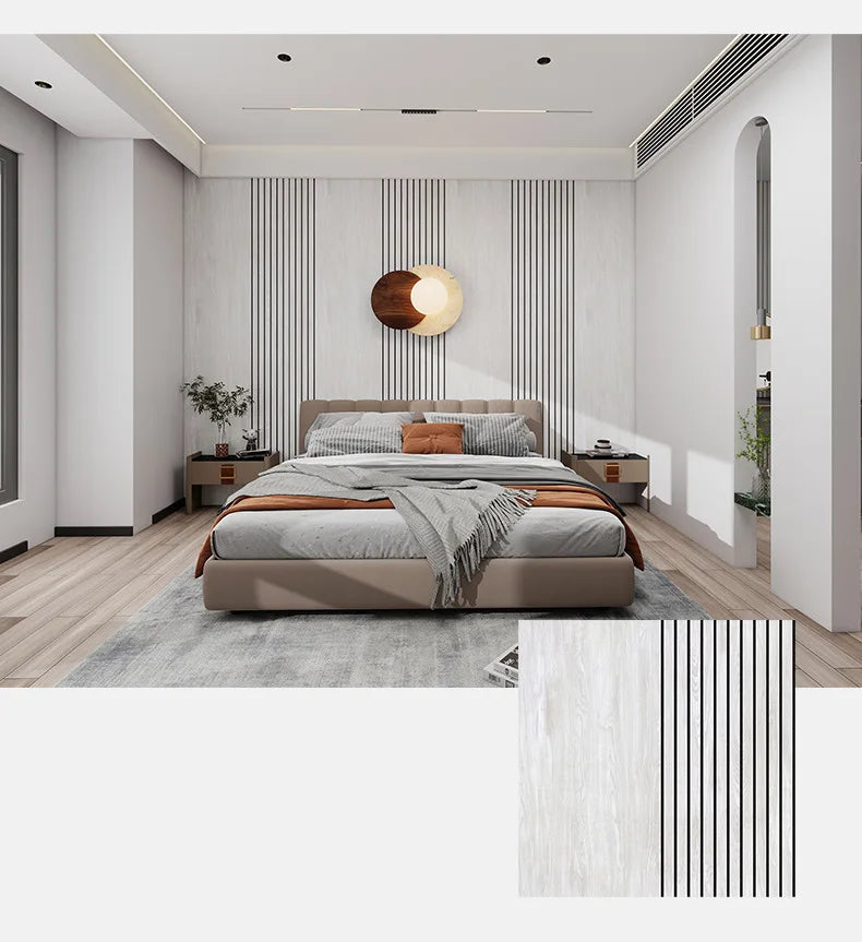 Modern Self‑Adhesive 3D Wood‑Effect Wall Covering — Peel‑and‑Stick Decorative Grille Wall Panels for Professional‑Style DIY Home Decor Makeovers