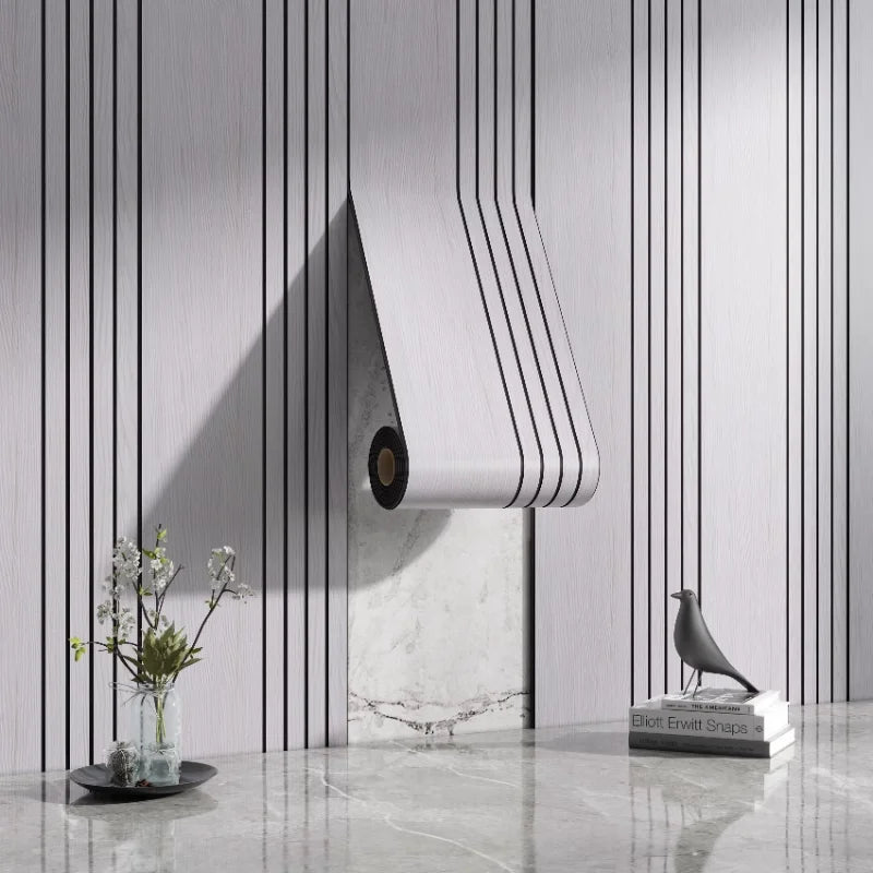 Modern Self‑Adhesive 3D Wood‑Effect Wall Covering — Peel‑and‑Stick Decorative Grille Wall Panels for Professional‑Style DIY Home Decor Makeovers