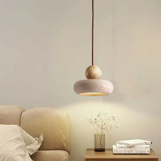 Natural Agate Stone Pendant Light – Vintage Hanging Lighting For Living Room, Dining Room, Bedroom Lights For Contemporary Interiors