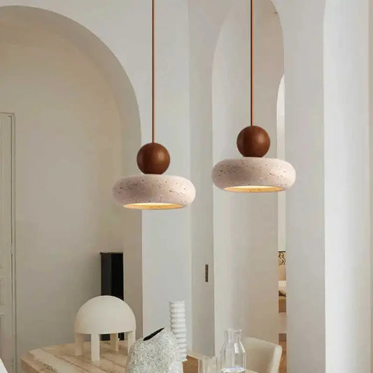 Natural Agate Stone Pendant Light – Vintage Hanging Lighting For Living Room, Dining Room, Bedroom Lights For Contemporary Interiors