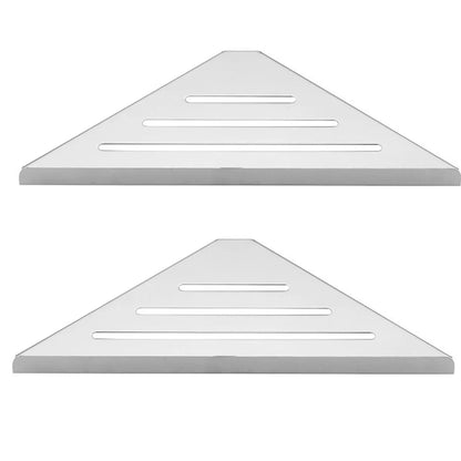 No-Drill Shower Corner Shelf – 304 Stainless Steel Wall-Mount Organizer for Bathroom Essentials