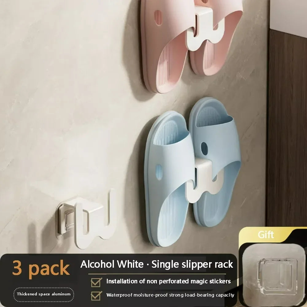 No-Drill Slipper Storage Hook – Space-Saving Wall-Mounted Shoe Rack for Ideal for Bathrooms, Cupboards & Entranceways