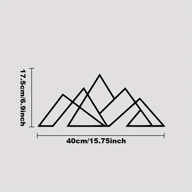 Nordic Mountain Geometric Metal Wall Art – Stylish Minimalist Wall Decoration For Living Room Dining Room Creative Art For Contemporary Interiors
