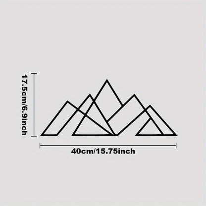 Nordic Mountain Geometric Metal Wall Art – Stylish Minimalist Wall Decoration For Living Room Dining Room Creative Art For Contemporary Interiors