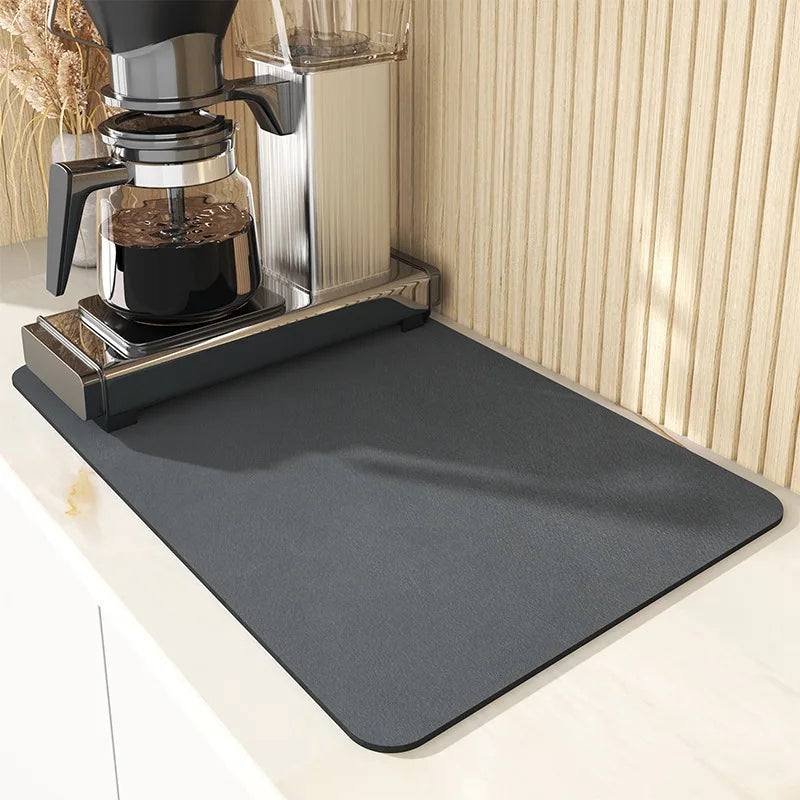 Quick‑Dry Super Absorbent Kitchen Mat – Anti‑Slip Draining Pad for Dishes, Coffee Makers & Bathroom Counters