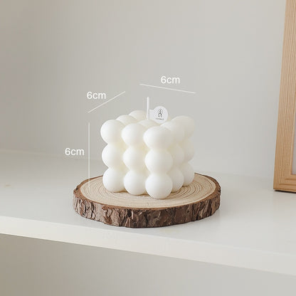 Creative Ball Cube Scented Candles Soy Wax White Geometric Aromatherapy Candles Home Minimalist Nordic Home Decoration