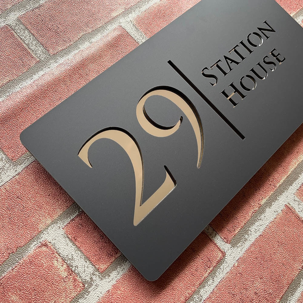 Engrave Numbers Personalized Laser Engraved 3D Floating House Number 28cm x 15cm Name ...