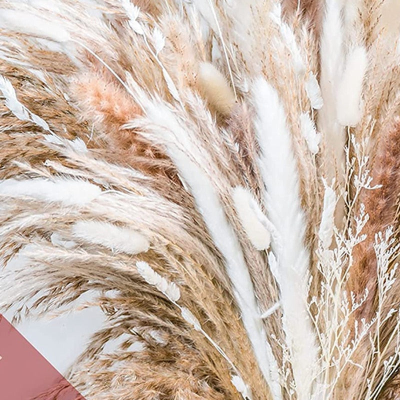 Natural Dried Pampa Grass Bouquet Boho Home Decor Phragmites Bouquet Dried Flowers Bouquet for Wedding Ramadan Decoration 80PCS