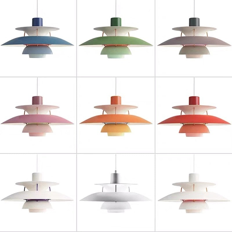Scandinavian Design Colorful Umbrella Pendant LED Lights For Kitchen Diner Dining Room Table Contemporary Home Lights & Lighting
