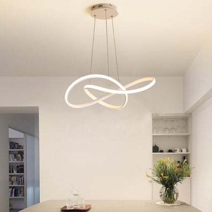 Infinity Loop Contemporary LED Chandelier Light Fitting For Dining Room Living Room New Trends In Modern Living Interior Lighting