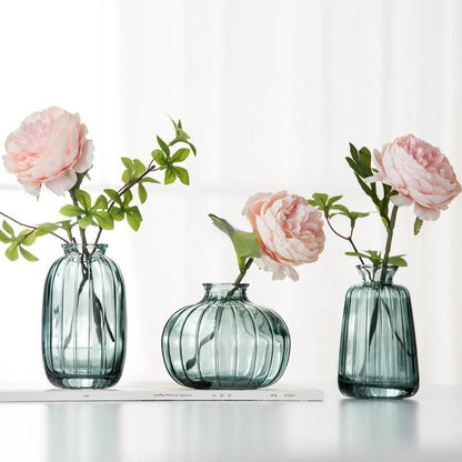 Mini Hydroponics Simple Stained Glass Vase For Simple Flowers or Aromatherapy - A Modern Stylish and Elegant Home Decor Piece