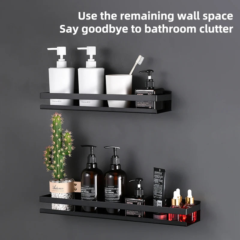 Modern Stainless Steel Bathroom Shelf For Soap Shampoo Cosmetics Shower Shelf Bathroom Storage Rack 4 Sizes In Matt Black Or Brushed Silver