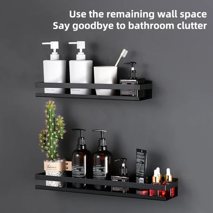 Modern Stainless Steel Bathroom Shelf For Soap Shampoo Cosmetics Shower Shelf Bathroom Storage Rack 4 Sizes In Matt Black Or Brushed Silver
