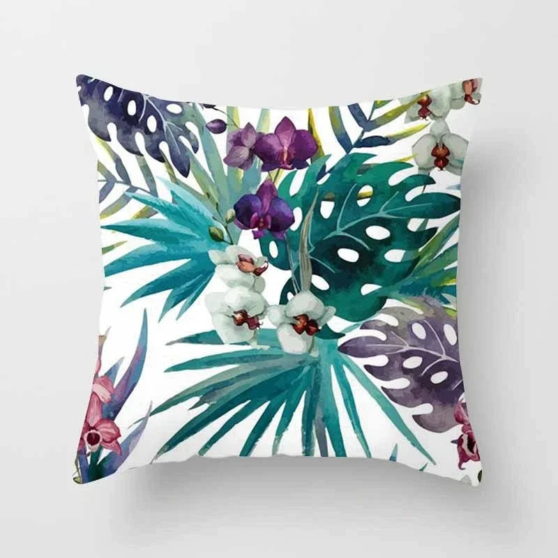 Tropical Leaf Cactus Monstera Cushion Cover: Vibrant, Nature-Inspired Decorative Pillowcase for a Relaxing Atmosphere