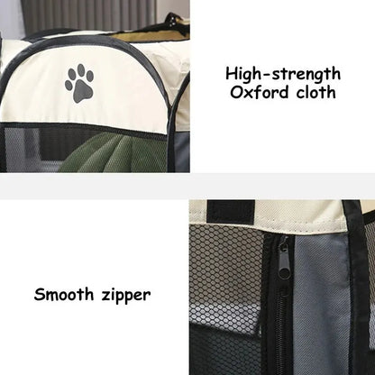 Foldable Portable Pet Cat Dog Kennel: A Spacious and Comfortable Shelter for Your Furry Friends