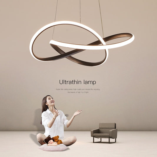 Infinity Loop Contemporary LED Chandelier Light Fitting For Dining Room Living Room New Trends In Modern Living Interior Lighting