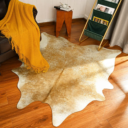Modern Cowhide Fake Fur Rug For Living Room American Style Coffee Table Carpet Rug - 12 Styles, 3 Sizes