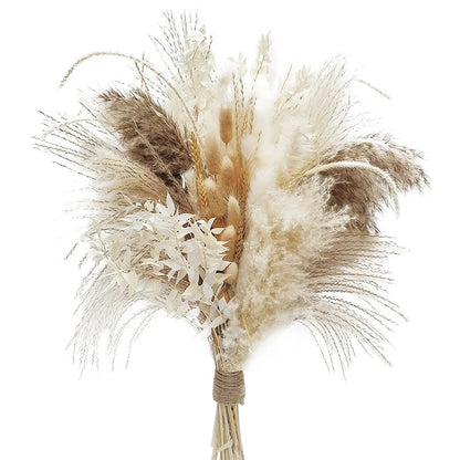 Natural Dried Pampa Grass Bouquet Boho Home Decor Phragmites Bouquet Dried Flowers Bouquet for Wedding Ramadan Decoration 80PCS