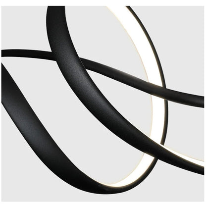 Flowing Ribbon Minimalist Designer Lighting LED Chandelier For Dining Island Aluminum Modern Living Room Kitchen Dining Room Table Decor