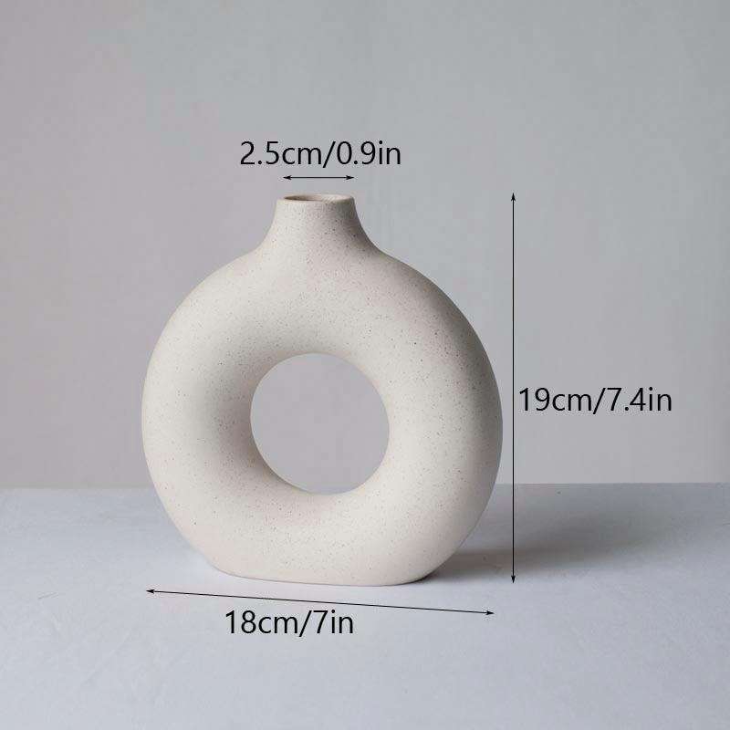 Nordic Ceramic Vase Minimalist Contemporary Scandinavian Design Table Top Home Decoration Accessories