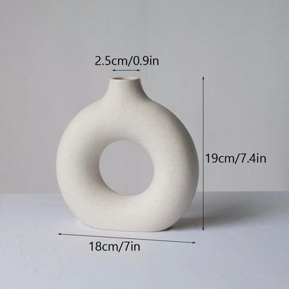 Nordic Ceramic Vase Minimalist Contemporary Scandinavian Design Table Top Home Decoration Accessories