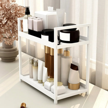 Two-Tier Under Sink Organizer – Modern Double Layer Mini Cabinet Storage Rack For Bathroom & Kitchen
