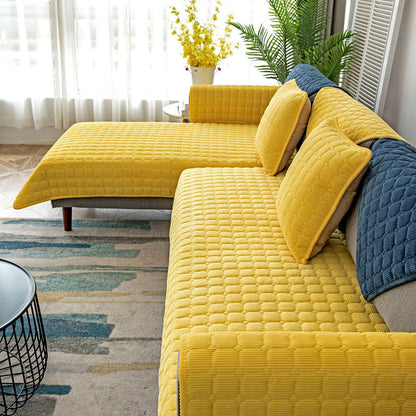 Thick Plush Sofa Cover European Style Universal Sofa Cover Non-Slip Stain Resistant Couch Throw Cover For Sofa Living Room Decor