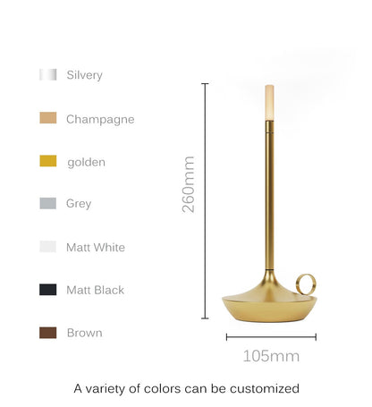 Retro Cordless Candle Stick LED Night Light Rechargeable Portable Desktop Coffee Table Light For Bedside Table