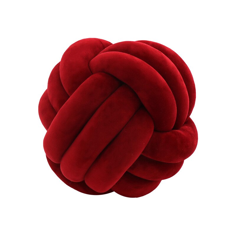 Big Knot Cushion Sofa Throw Pillow Soft Round Handmade Knotted Ball Car Bedding Stuffed Pillow For Bedroom Living Room