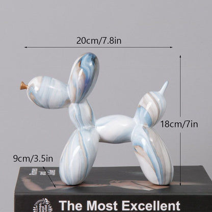 Balloon Dog Sculpture Figurines for Modern Apartment Interior Design Resin Doggy Ornament For Coffee Table Desktop Decoration