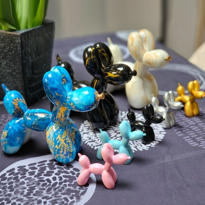 Balloon Dog Sculpture Figurines for Modern Apartment Interior Design Resin Doggy Ornament For Coffee Table Desktop Decoration