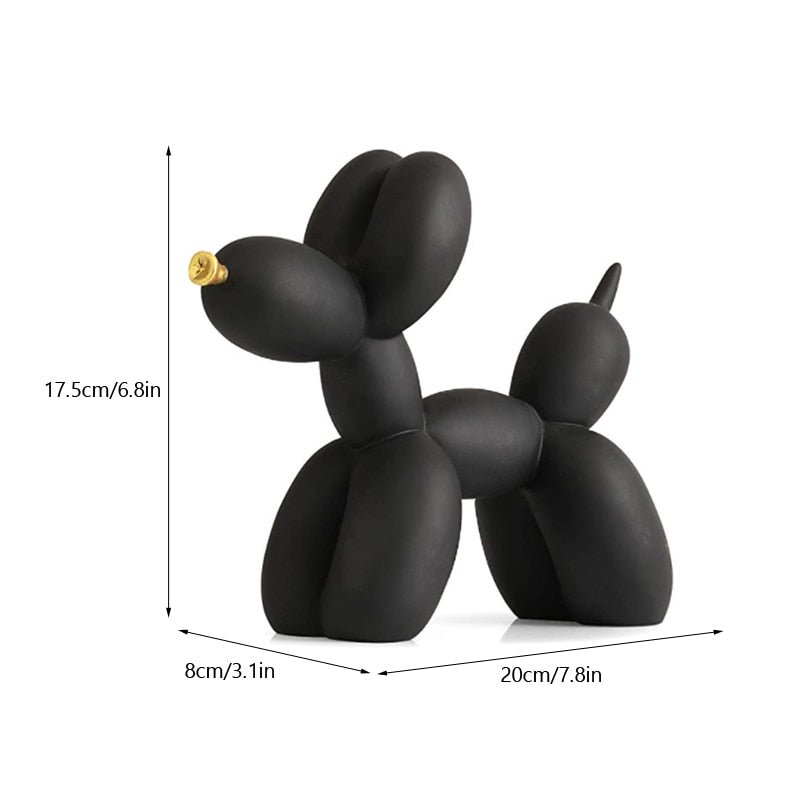 Balloon Dog Sculpture Figurines for Modern Apartment Interior Design Resin Doggy Ornament For Coffee Table Desktop Decoration