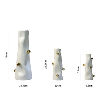 Modern Abstract Designer Vase For Table Mantelpiece Flower Arrangements Ornamental Ceramic Handicrafts For Contemporary Living Room Decor