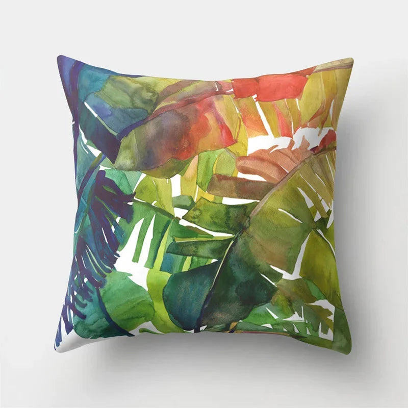 Tropical Leaf Cactus Monstera Cushion Cover: Vibrant, Nature-Inspired Decorative Pillowcase for a Relaxing Atmosphere