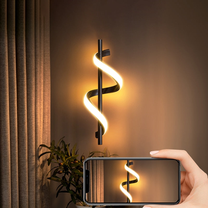 Graceful Curve Lustre LED Pendant Light Elegant Styling Hanging Lighting Fixtures For Living Room Dining Room Modern Interior Lighting